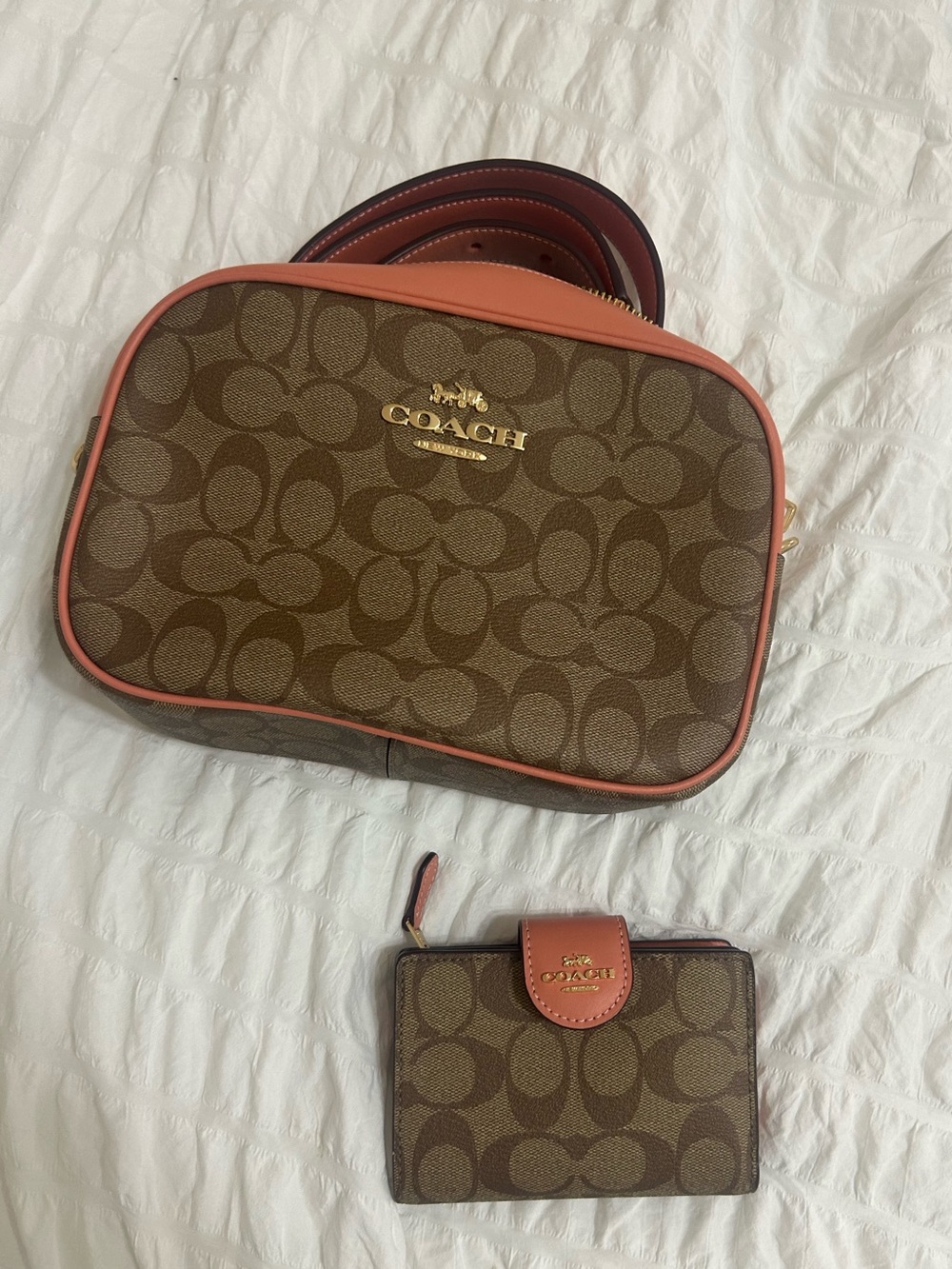 Coach camera crossbody and wallet